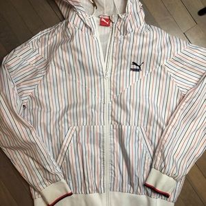 Puma Striped Windbreaker w hood, XL